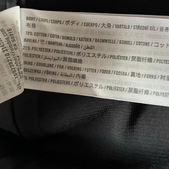 Abercrombie & Fitch Women's L Black Mini A-line Dress Cotton Blend Neutral - Picture 7 of 7